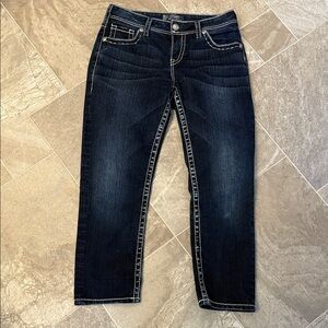 Silver SUKI high Capri, W29 like new Dark Blue Women's Jeans